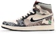 에어 조던 1 하이 OG '크레인 믹스매치' 555088-603(TeamB-男女款沙漠樱花爆裂纹白棕)