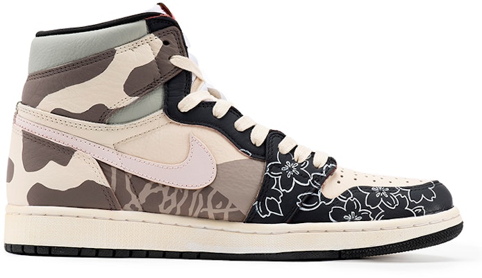【定制球鞋】 Jordan Air Jordan 1 High OG “what the“ 野鶴製造 拼接 櫻花 沙漠 爆裂紋 高幫 復古籃球鞋 男女同款 白棕 Order 【定制球鞋】 Jordan Air Jordan 1 High OG “what the“ 野鶴製造 拼接 櫻花 沙漠 爆裂紋 高幫 復古籃球鞋 男女同款 白棕