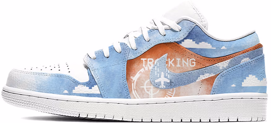 【定制球鞋】Jordan Air Jordan 1 Low 風活動 噴繪 王牌飛行員 低幫 復古籃球鞋 男款 藍橙 Buy 【定制球鞋】Jordan Air Jordan 1 Low 風活動 噴繪 王牌飛行員 低幫 復古籃球鞋 男款 藍橙