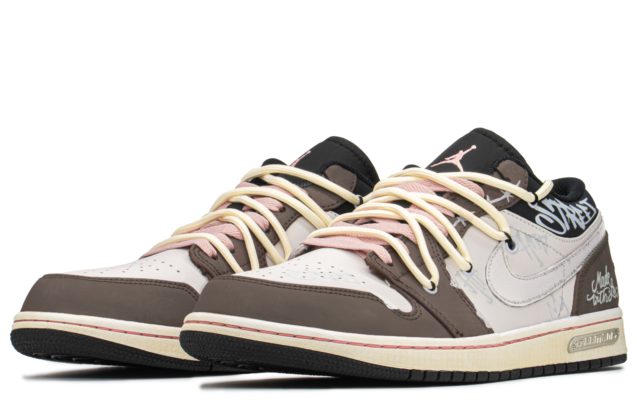 Lookbook [Kasut Custom] Air Jordan 1 Low 'Agarwood Mocha' 553558-062(TeamA-AJ爱情做摩卡)