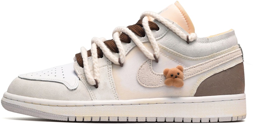 【定制鞋款】Air Jordan 1 Low‘陈年熊’ DQ3727-100(TeamE-女款立体小熊白黄棕) Buy 【定制鞋款】Air Jordan 1 Low‘陈年熊’ DQ3727-100(TeamE-女款立体小熊白黄棕)