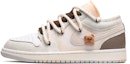 Buy 【定制鞋款】Air Jordan 1 Low‘陈年熊’ DQ3727-100(TeamE-女款立体小熊白黄棕)