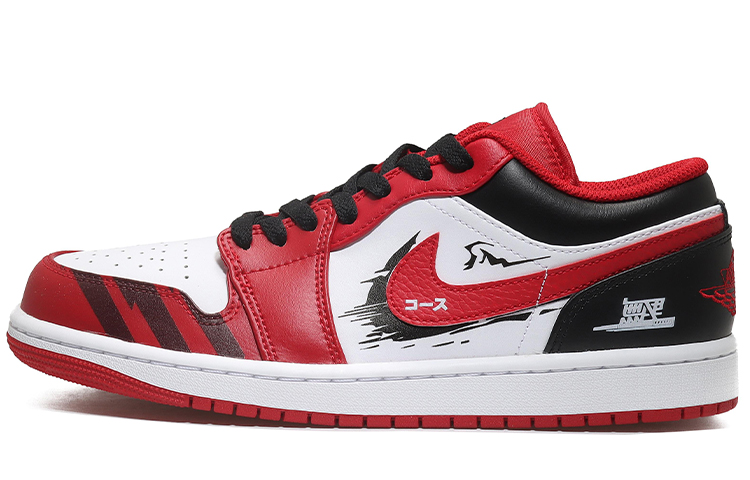 Buy 【定制鞋款】Air Jordan 1 Low 'Akina 红白黑' 553558-163(Team10-赛车世界男红白黑QD)