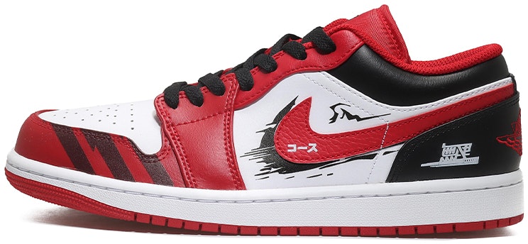 custom-shoes-air-jordan-1-low-akina-red-white-black
