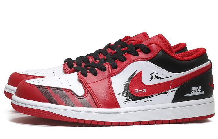 Lookbook 【定制鞋款】Air Jordan 1 Low 'Akina 红白黑' 553558-163(Team10-赛车世界男红白黑QD)