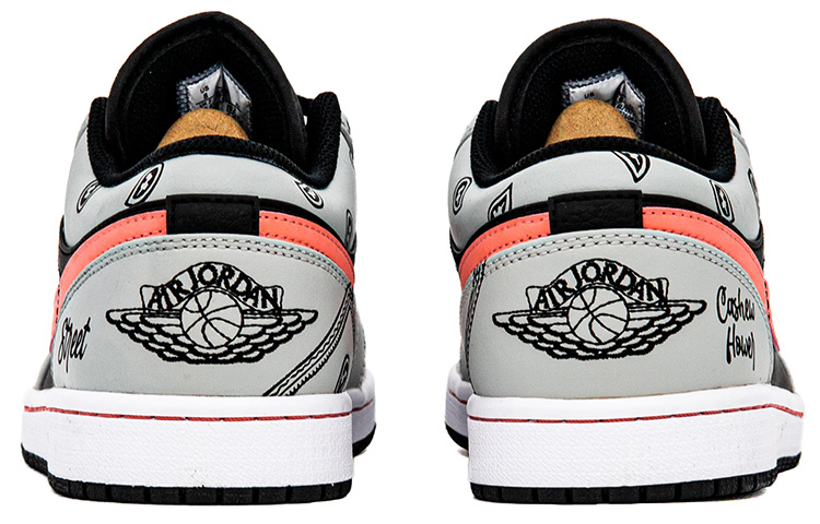 Purchase [Sepatu Kustom] Air Jordan 1 Low 'Asymmetrical Ma Rope Pink Kotor Cashew Flower' 553558-062(Team肆-男款腰果花)
