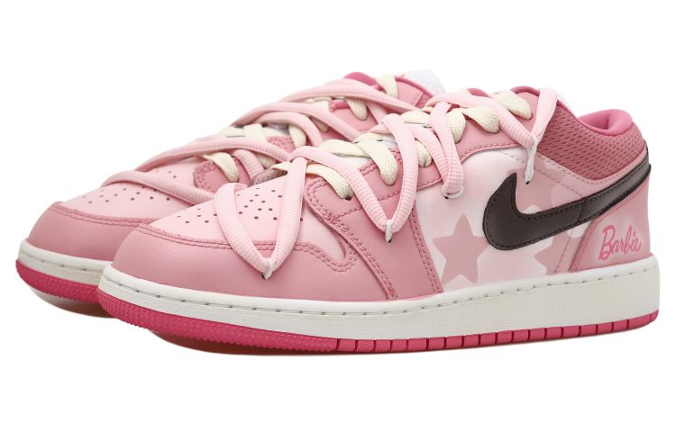 Lookbook [Sepatu Custom] Air Jordan 1 Low 'Barbie Pink Tie-Dye Bintang' DR9498-168(Team拾玖-芭比粉S-BOX)
