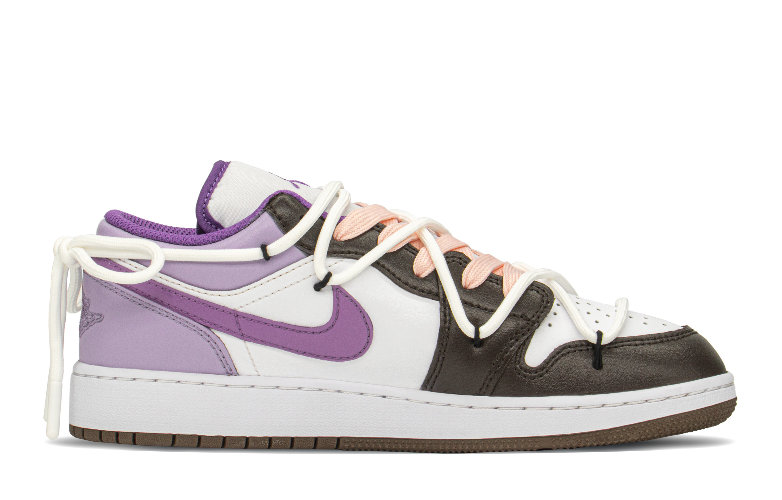 Order [定制鞋] Air Jordan 1 Low '黑褐紫 Y2K' 553560-215(TeamA-AJ星紫情人)