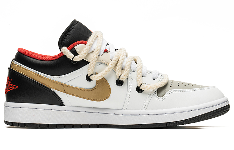 Lookbook 커스텀 에어 조던 1 로우 '블랙 골드 잉크 클라우드' 553558-063(TeamB-黑金水墨S-BOX)