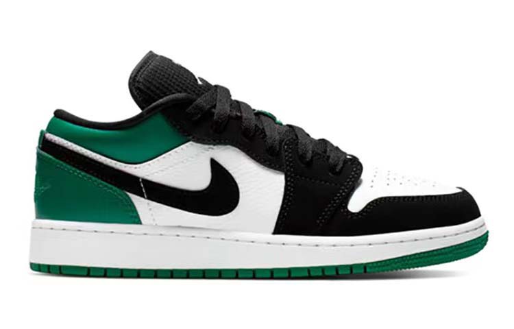 Order [Kasut Tersuai] Air Jordan 1 Low 'Hitam Hijau' 553560-113(Team56-雪绵松润)
