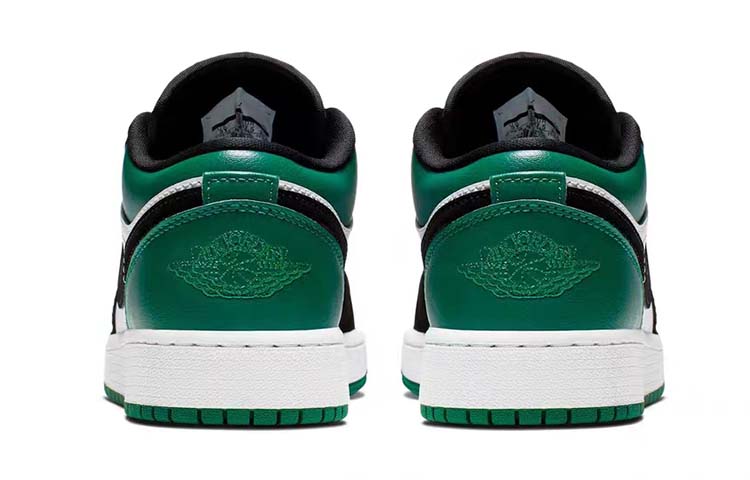 Shop [Kasut Tersuai] Air Jordan 1 Low 'Hitam Hijau' 553560-113(Team56-雪绵松润)