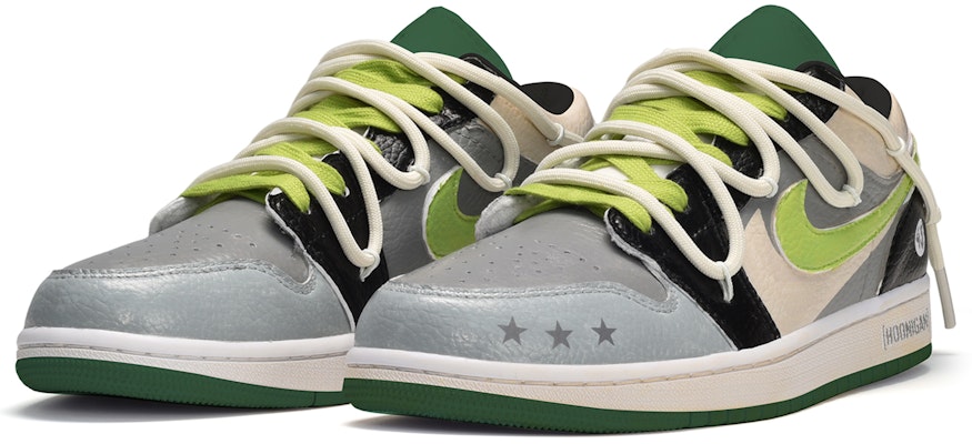 커스텀 에어 조던 1 로우 '블랙 그레이 그린 더블 스우시' (71 characters) 553558-065(TeamE-男款五星黑灰绿) Lookbook 커스텀 에어 조던 1 로우 '블랙 그레이 그린 더블 스우시' (71 characters) 553558-065(TeamE-男款五星黑灰绿)