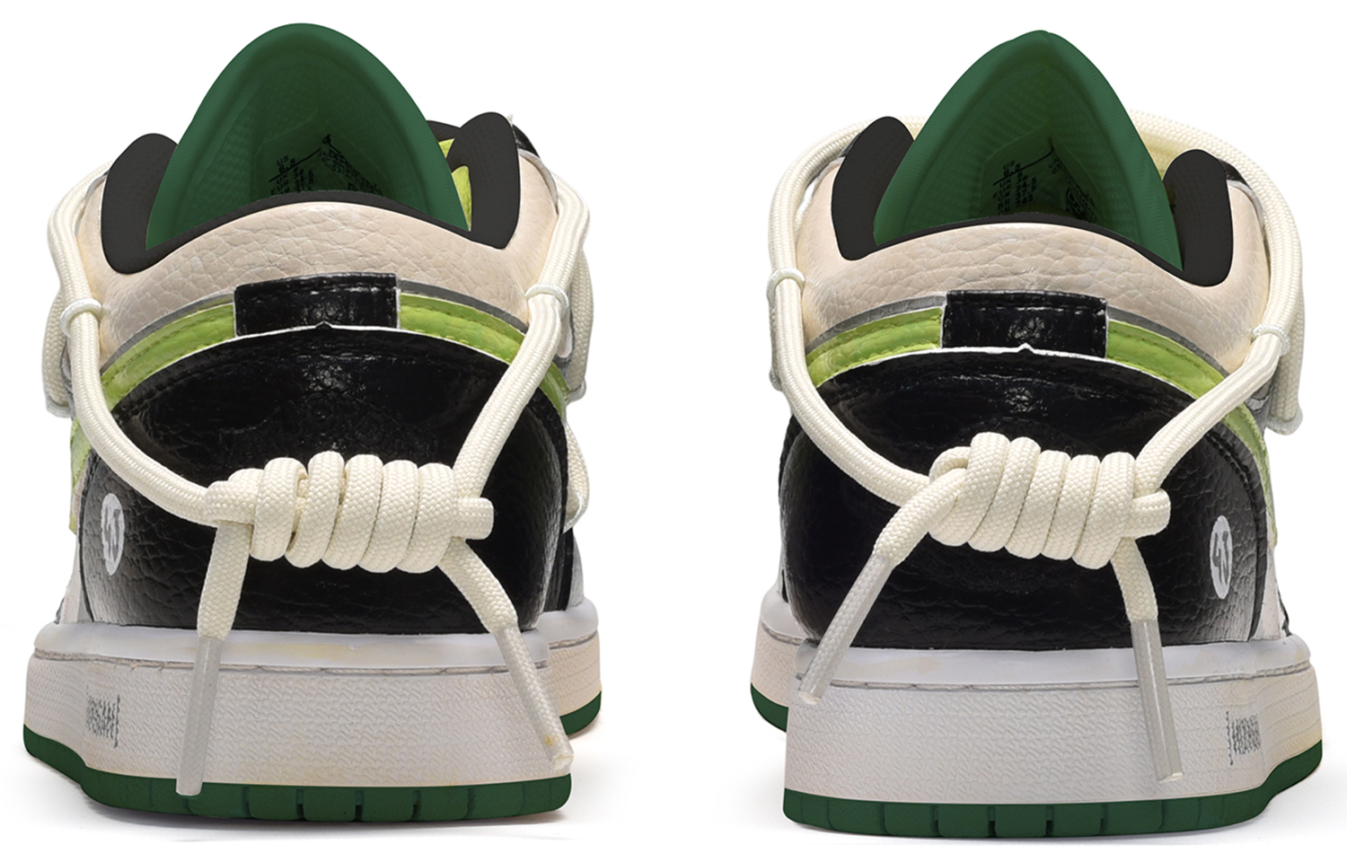 Shop [Sneakers Kustom] Air Jordan 1 Low 'Hitam Abu Hijau Double Swoosh' 553558-065(TeamE-男款五星黑灰绿)