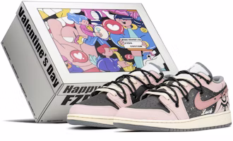 【訂製籃球鞋】 Jordan Air Jordan 1 FZBB 禮盒 星泉 小幸運 低筒 復古籃球鞋 GS 黑粉 Buy 【訂製籃球鞋】 Jordan Air Jordan 1 FZBB 禮盒 星泉 小幸運 低筒 復古籃球鞋 GS 黑粉