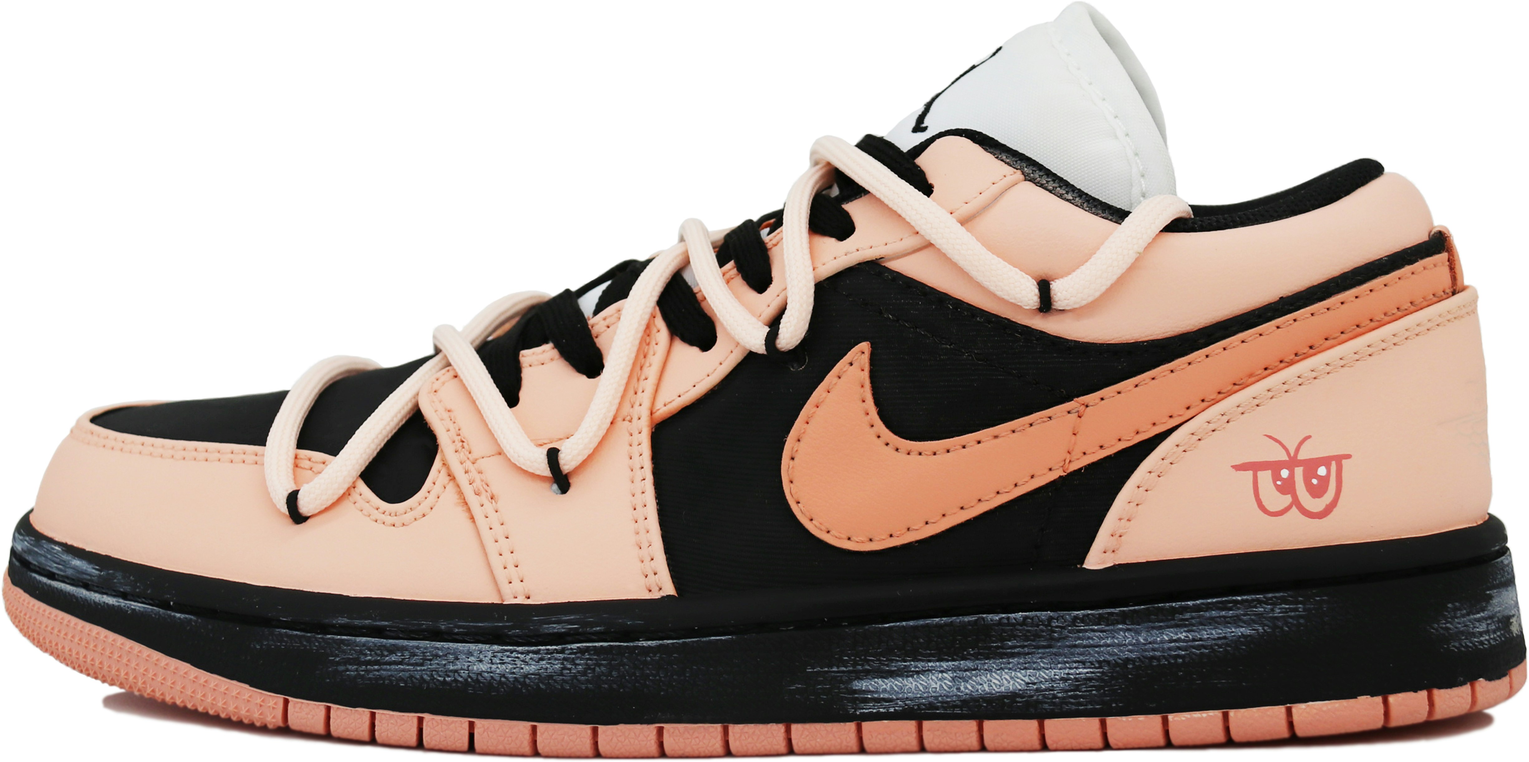 custom-shoes-air-jordan-1-low-black-pink