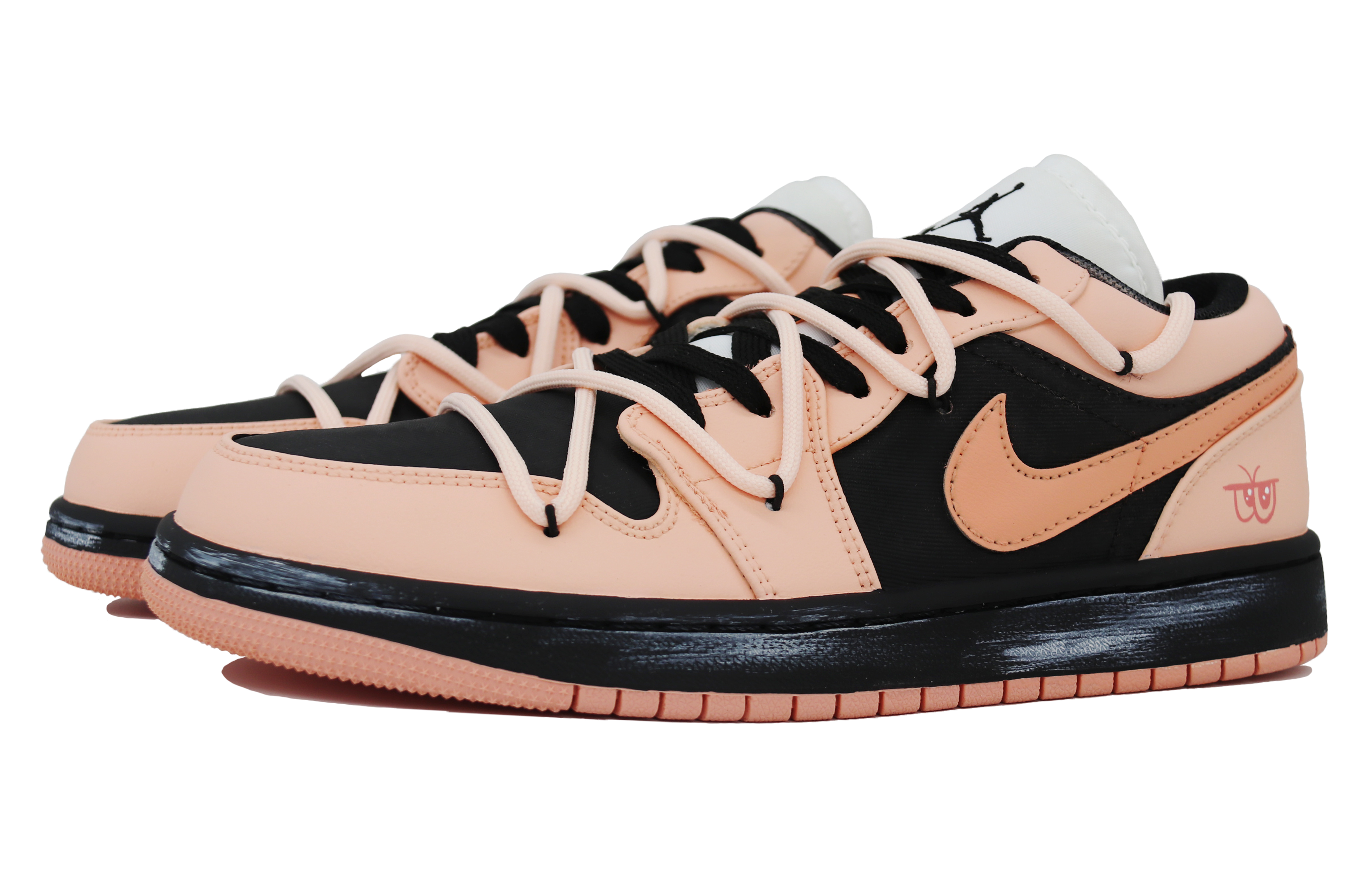 Lookbook [Zapatillas Personalizadas] Air Jordan 1 Low 'Negro Rosa' DM8960-801(Team31-女款灵感穆斯)