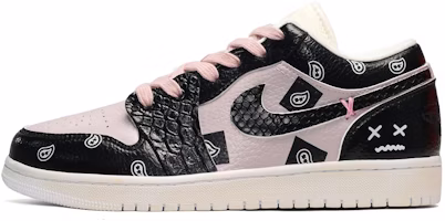 【定制鞋款】Air Jordan 1 Low '黑粉蛇皮佩斯利' 553560-130(TeamE-女款蛇皮黑粉) Buy 【定制鞋款】Air Jordan 1 Low '黑粉蛇皮佩斯利' 553560-130(TeamE-女款蛇皮黑粉)