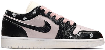 【定制鞋款】Air Jordan 1 Low '黑粉蛇皮佩斯利' 553560-130(TeamE-女款蛇皮黑粉) Order 【定制鞋款】Air Jordan 1 Low '黑粉蛇皮佩斯利' 553560-130(TeamE-女款蛇皮黑粉)