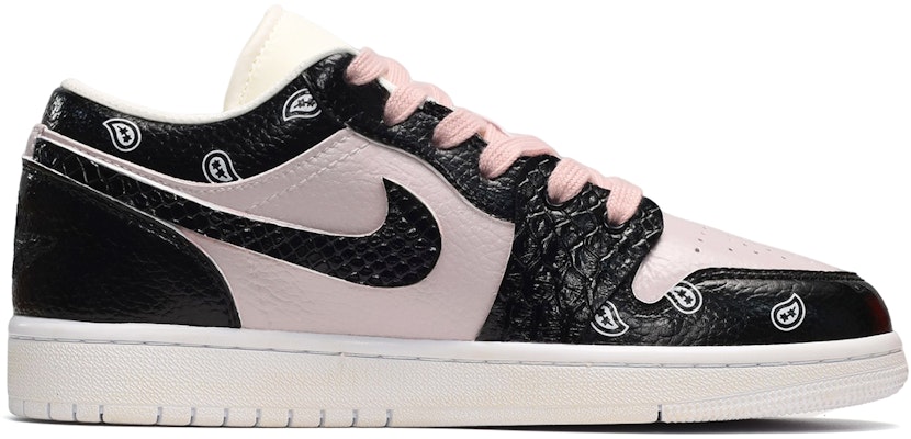 【カスタムシューズ】エアジョーダン1 ロー 'ブラック ピンク スネークスキン ペイズリー' 553560-130(TeamE-女款蛇皮黑粉) Order 【カスタムシューズ】エアジョーダン1 ロー 'ブラック ピンク スネークスキン ペイズリー' 553560-130(TeamE-女款蛇皮黑粉)