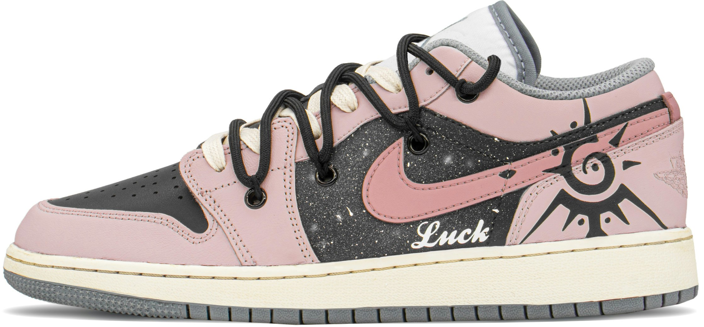 custom-shoes-air-jordan-1-low-black-pink-xingquan-xiaoxingyun