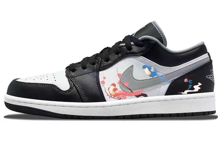 Buy [カスタムシューズ] エアジョーダン1 ロー「ブラックホワイト」 553560-040(Team56-比翼双飞)