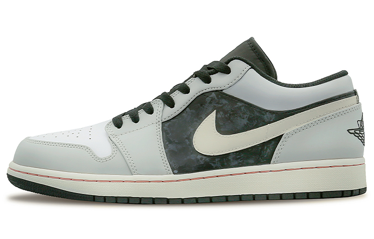 Buy 【定制球鞋】Jordan Air Jordan 1 Low 肌理 簡約百搭大氣 實戰利器 低筒 復古籃球鞋 男款 黑白灰