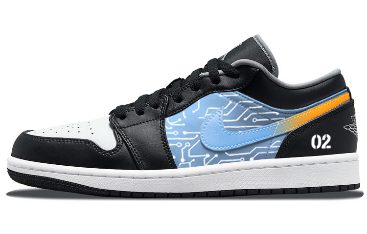 Buy 【訂製球鞋】Jordan Air Jordan 1 尖端宇宙 科技藍圖 宇宙暢想 影子 低筒 復古籃球鞋 男女同款 黑白灰