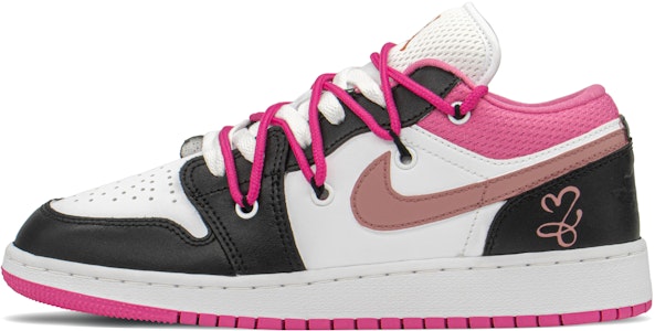 カスタムAJ1 ロー "黒白ピンク" DR9498-168(TeamA-AJ甜酷爱心) Buy カスタムAJ1 ロー "黒白ピンク" DR9498-168(TeamA-AJ甜酷爱心)