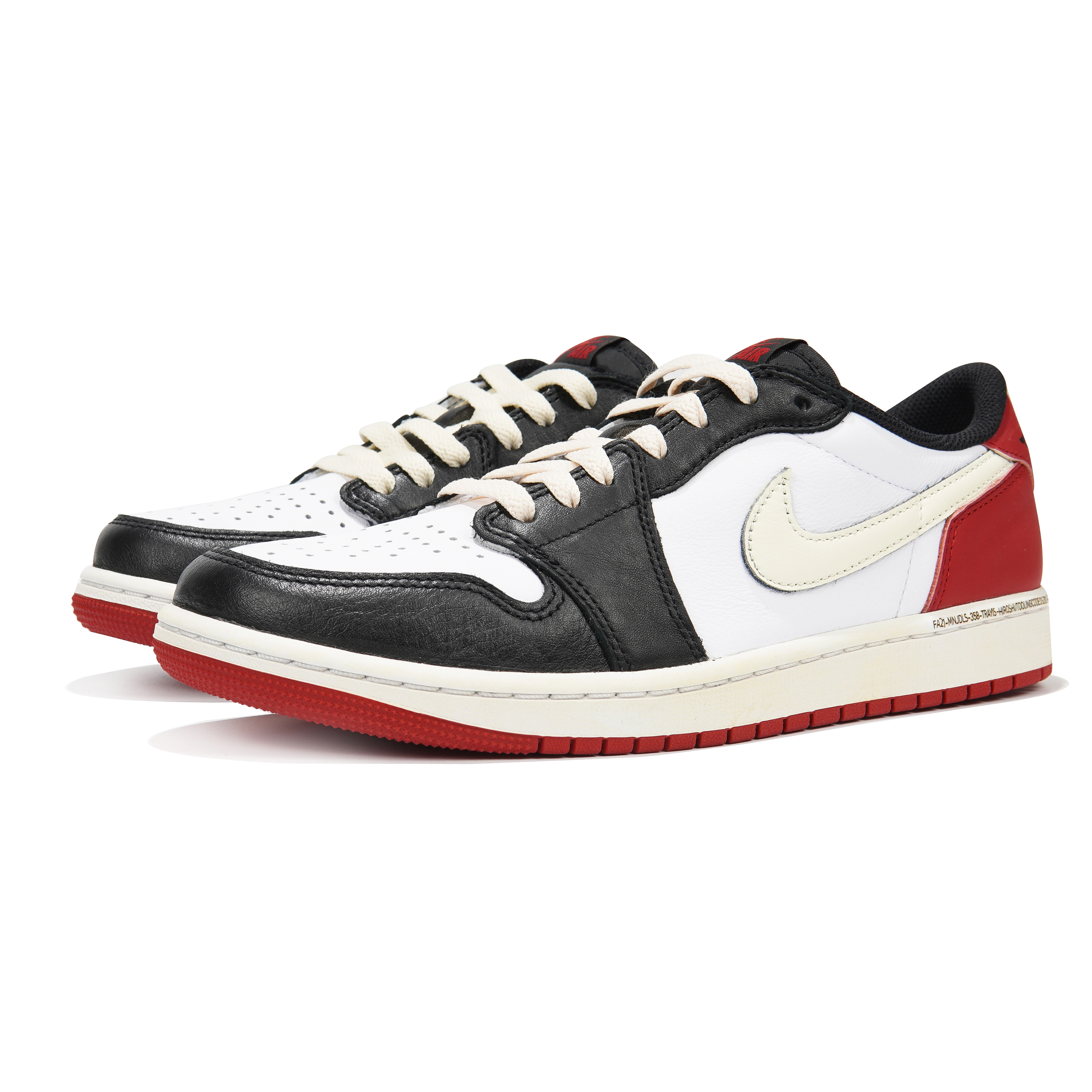 Lookbook [定制鞋款] Air Jordan 1 Low '黑白红' CZ0858-106(Teamp-黑白红黑脚趾）