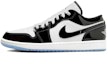 Details for 에어 조던 1 로우 '블랙 화이트 스트라이프 디컨스트럭티드' (79 characters) DV1309-100(Teamfour-男款条纹黑白)