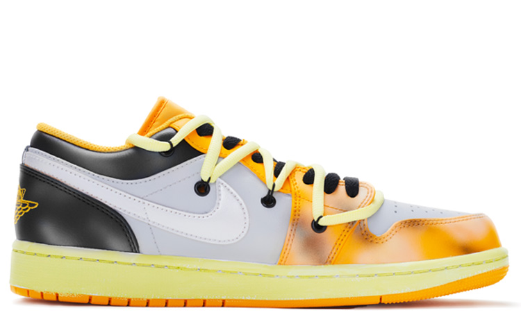 Order 커스텀 에어 조던 1 로우 '블랙 옐로우' 553558-701(TeamR-男款大黄蜂黑黄)