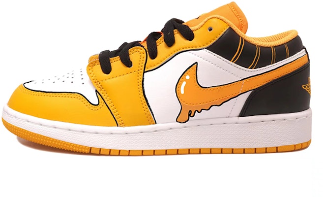 【定制球鞋】Jordan Air Jordan 1 Low OKHR 二次元 氣泡 低幫 復古籃球鞋 GS 黑黃 Buy 【定制球鞋】Jordan Air Jordan 1 Low OKHR 二次元 氣泡 低幫 復古籃球鞋 GS 黑黃