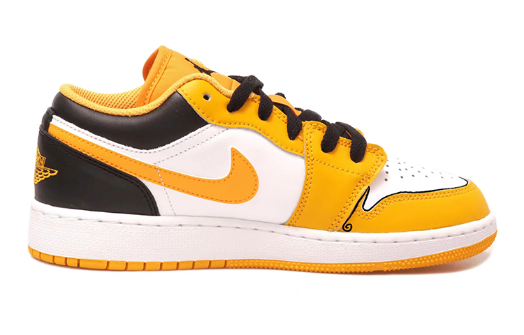 Order 【定制球鞋】Jordan Air Jordan 1 Low OKHR 二次元 氣泡 低幫 復古籃球鞋 GS 黑黃