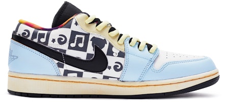 Jordan 1 Low Personalizadas "Negro Amarillo Azul Concierto" DQ8421-001(TeamR-演唱会黑黄蓝S-BOX) Lookbook Jordan 1 Low Personalizadas "Negro Amarillo Azul Concierto" DQ8421-001(TeamR-演唱会黑黄蓝S-BOX)