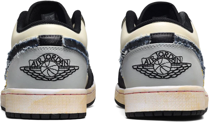 【定制球鞋】Jordan Air Jordan 1 Low 牛仔布 低筒 復古籃球鞋 男款 黑黃灰 Shop 【定制球鞋】Jordan Air Jordan 1 Low 牛仔布 低筒 復古籃球鞋 男款 黑黃灰