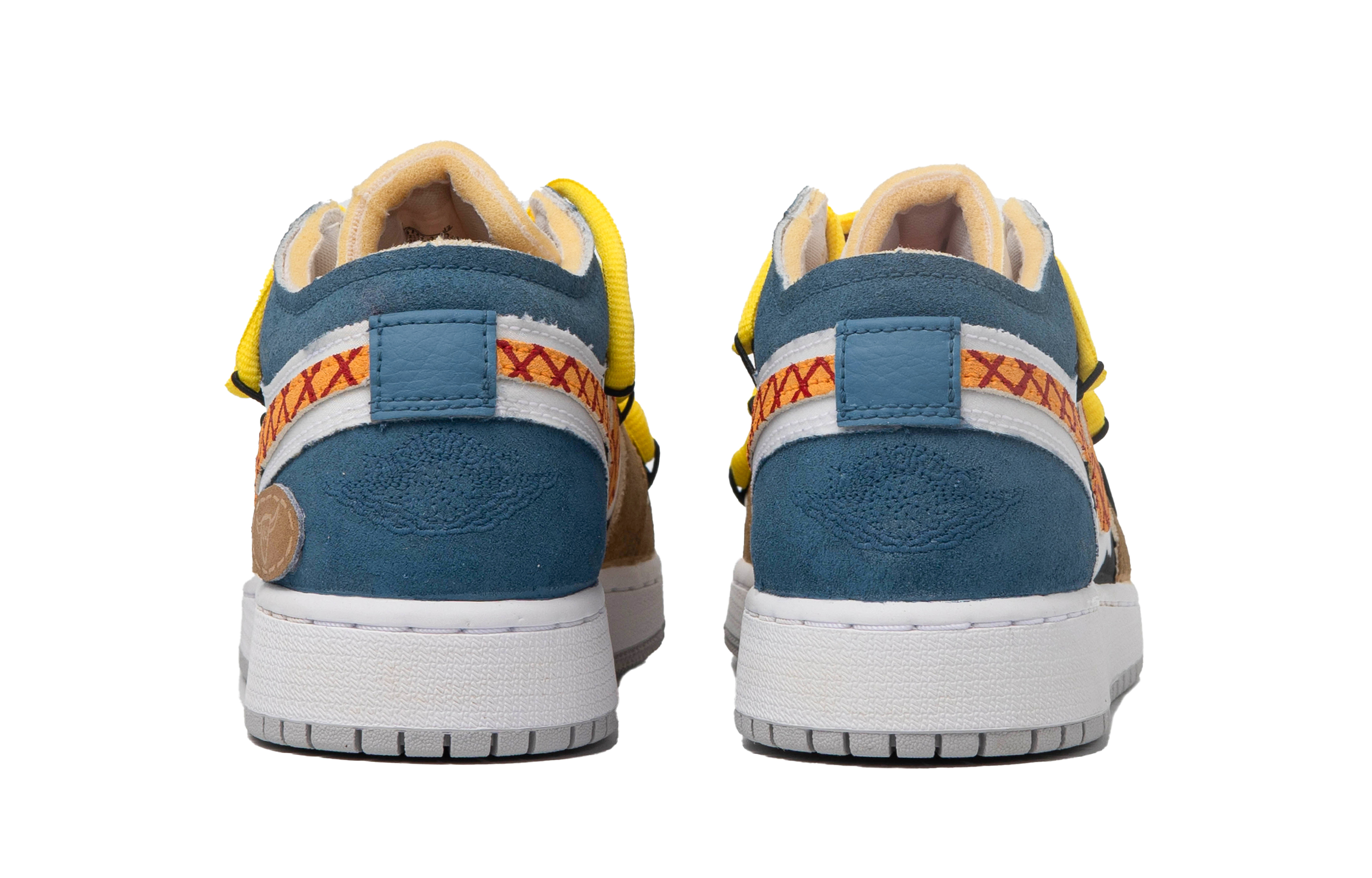 Purchase [Kasut Tersuai] Air Jordan 1 Low 'Biru Coklat Grafiti' DQ3727-100(TeamM-女款田宿S-BOX)