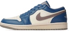 Buy 커스텀 에어 조던 1 로우 "블루 데저트 커피" 553558-412(Team拾柒-男款低帮蓝色沙漠球鞋)