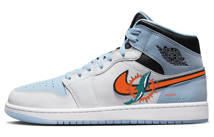 Buy [Sepatu Custom] Air Jordan 1 Low 'Blue Dolphin' DV1308-104(Team56-星月海豚)