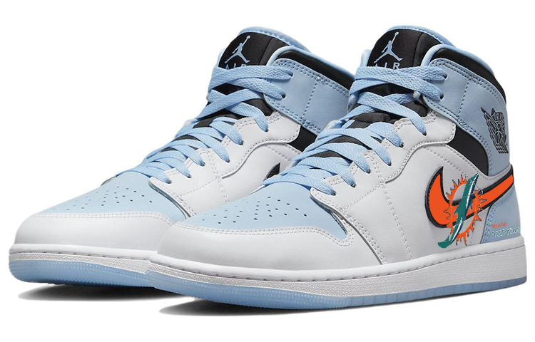 Lookbook [Sepatu Custom] Air Jordan 1 Low 'Blue Dolphin' DV1308-104(Team56-星月海豚)