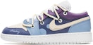 Order 커스텀 에어 조던 1 로우 '블루 퍼플 그래피티' 553560-130(Team22-涂鸦艺术蓝紫A-BOX)