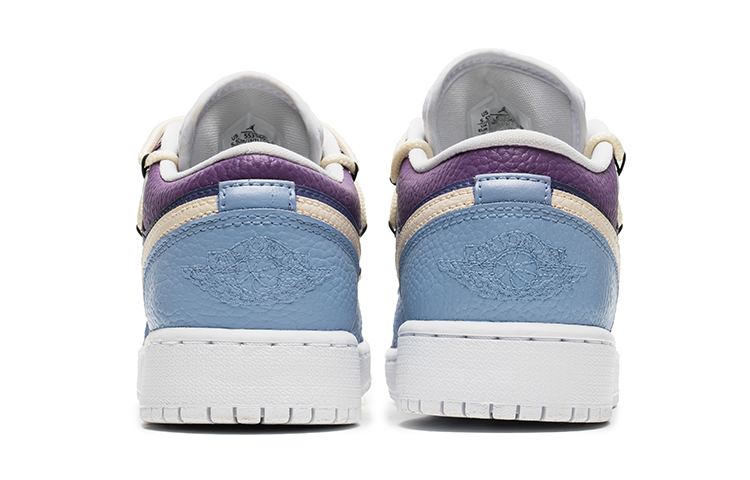 Purchase [Sepatu Custom] Air Jordan 1 Low 'Blue Purple Graffiti' 553560-130(Team22-涂鸦艺术蓝紫A-BOX)