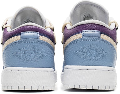 【定製球鞋】Jordan Air Jordan 1 Low 塗鴉藝術 解構雙鞋帶 低筒 復古籃球鞋 GS 藍紫 Purchase 【定製球鞋】Jordan Air Jordan 1 Low 塗鴉藝術 解構雙鞋帶 低筒 復古籃球鞋 GS 藍紫