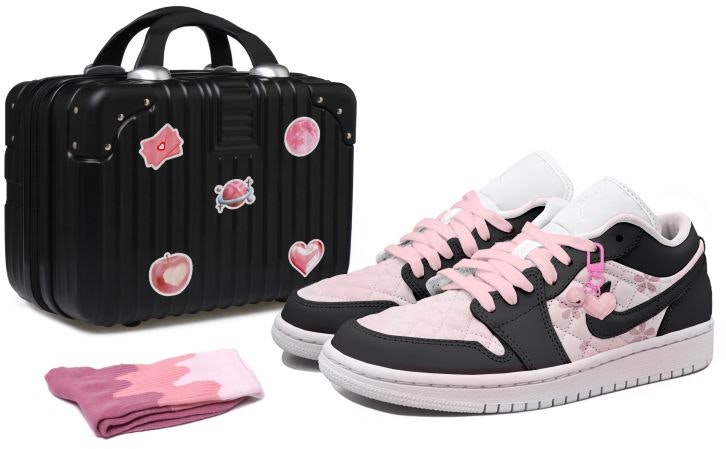 custom-shoes-air-jordan-1-low-blush-black-pink