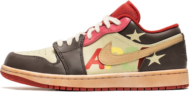 Zapatillas personalizadas Air Jordan 1 Low 'Brown-Red Graffiti Star' 553558-163(Team22-男五角星棕粉A-BOX) Order Zapatillas personalizadas Air Jordan 1 Low 'Brown-Red Graffiti Star' 553558-163(Team22-男五角星棕粉A-BOX)