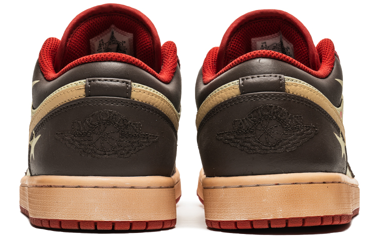 Purchase [Sepatu Kustom] Air Jordan 1 Low 'Coklat-Merah Graffiti Bintang' 553558-163(Team22-男五角星棕粉A-BOX)