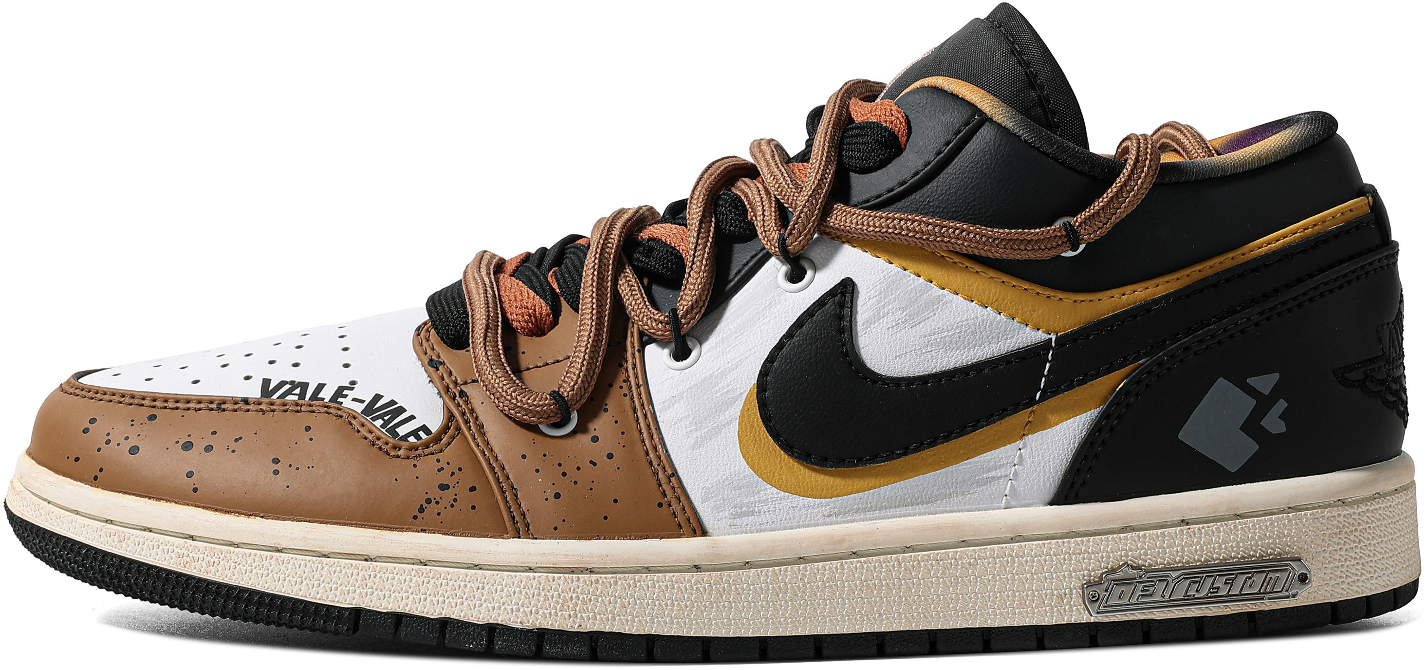 custom-shoes-air-jordan-1-low-brown-black-deconstructed