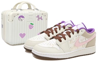 【訂製球鞋】Jordan Air Jordan 1 OKHR Low 塗鴉 甜酷風 暈染 做舊 低筒 復古籃球鞋 GS 棕白粉 Buy 【訂製球鞋】Jordan Air Jordan 1 OKHR Low 塗鴉 甜酷風 暈染 做舊 低筒 復古籃球鞋 GS 棕白粉