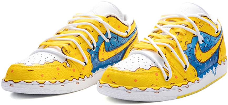 Jordan 1 Low "Dibujos Animados" Amarillo/Azul/Blanco 553560-130(Team18-融化海绵) Lookbook Jordan 1 Low "Dibujos Animados" Amarillo/Azul/Blanco 553560-130(Team18-融化海绵)