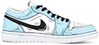 Order 에어 조던 1 로우 '카툰 블루 블랙 화이트' 553558-130(Team18-男款卡通二次元蓝黑白)