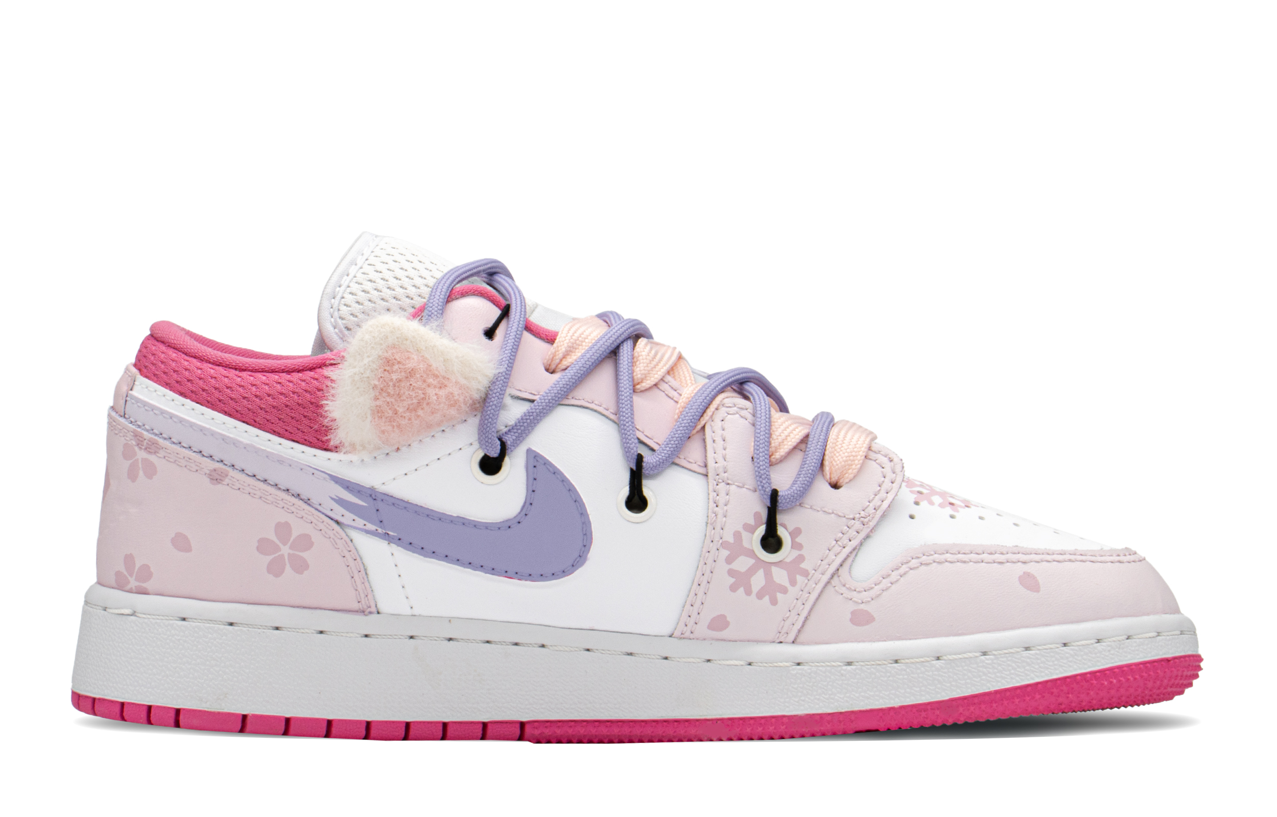 Lookbook 【客製化球鞋】Jordan Air Jordan 1 Low FZBB 城堡限定 禮盒 粉耳朵 解構 低筒 復古籃球鞋 GS 粉白